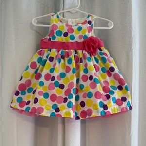 The Children’s Place Polka Dot Party Dress with Ribbon Belt Girls 3–6 Months